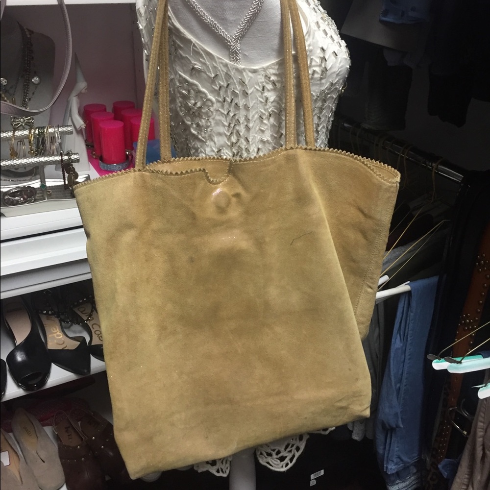 Carlos Falchi suede tote